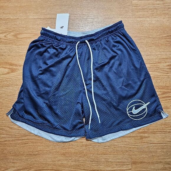 Nike Authentics Practice Shorts Reversible Men's Large L Navy Grey FN0671-077 SE - Picture 3 of 16